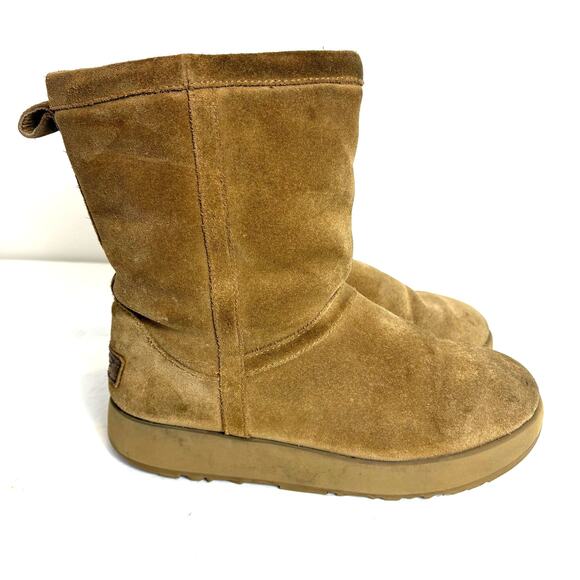 UGG -Women's Classic Short Waterproof Arctic Grip Winter Vibram Boots-Chestnut-7 - Picture 2 of 10